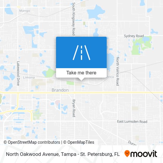 North Oakwood Avenue map