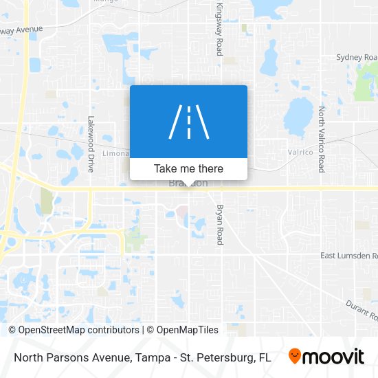 North Parsons Avenue map
