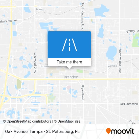 Oak Avenue map
