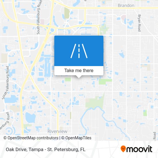 Oak Drive map