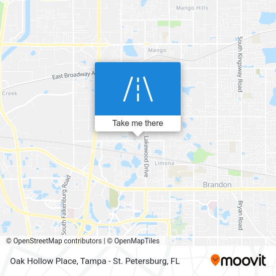 Oak Hollow Place map