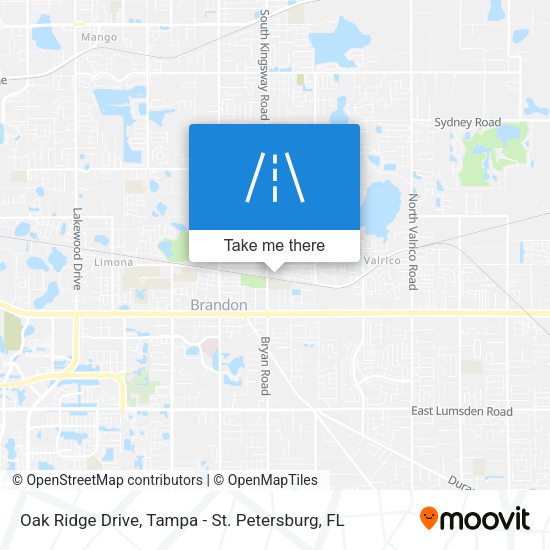 Mapa de Oak Ridge Drive