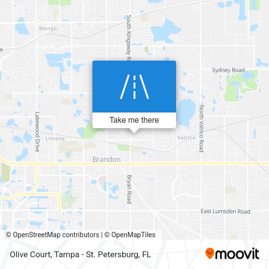 Olive Court map