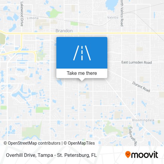 Overhill Drive map