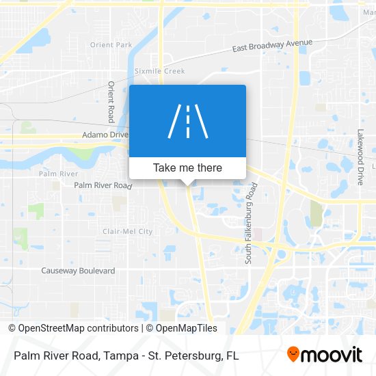 Palm River Road map