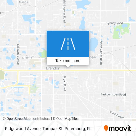 Ridgewood Avenue map