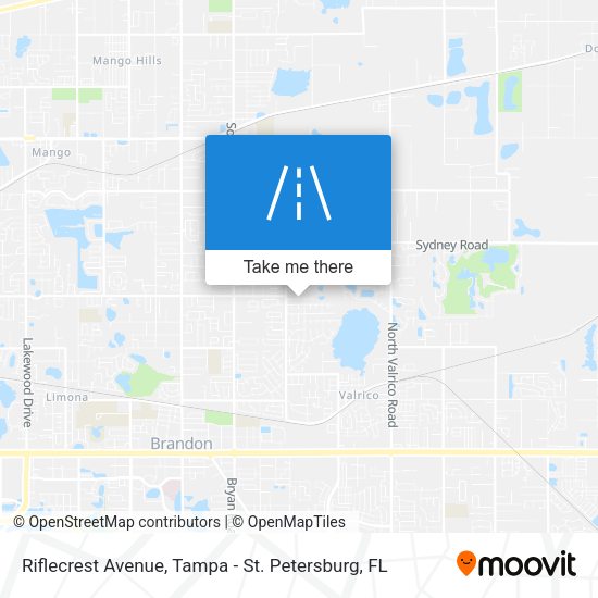 Riflecrest Avenue map