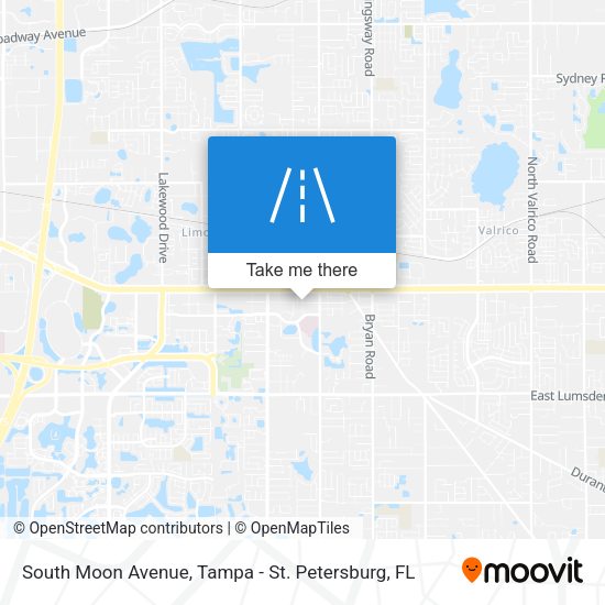 South Moon Avenue map