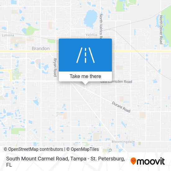 South Mount Carmel Road map