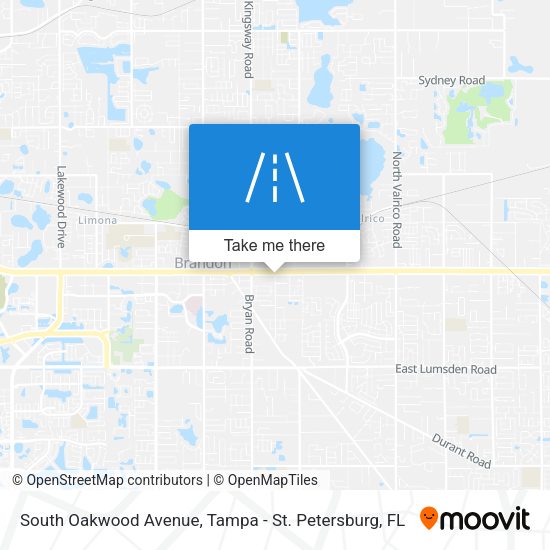 Mapa de South Oakwood Avenue