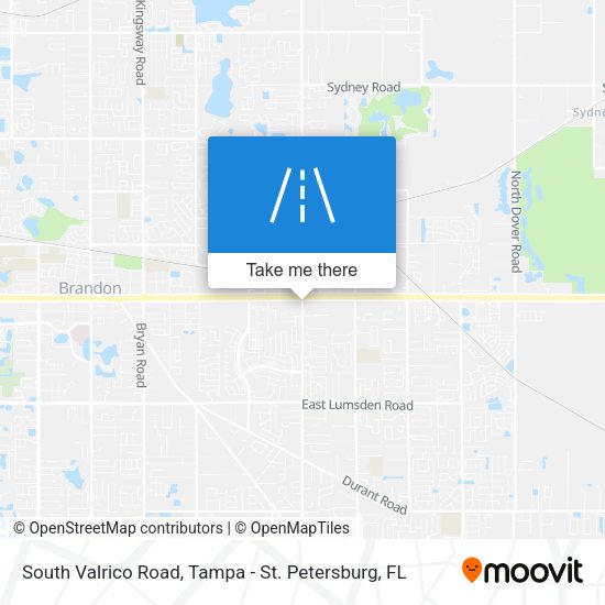 South Valrico Road map