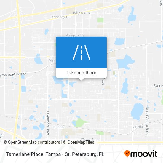 Tamerlane Place map