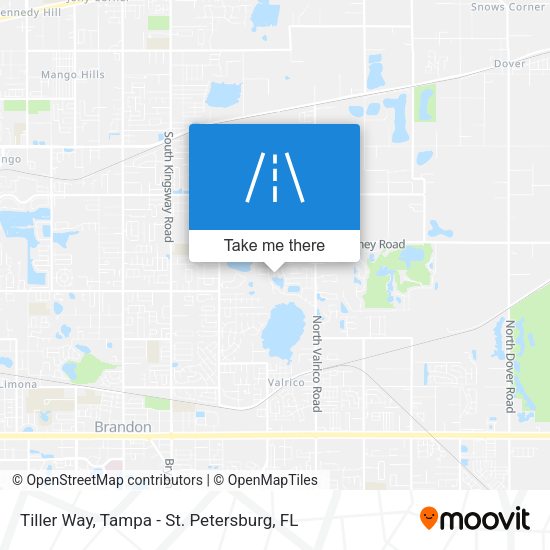 Tiller Way map