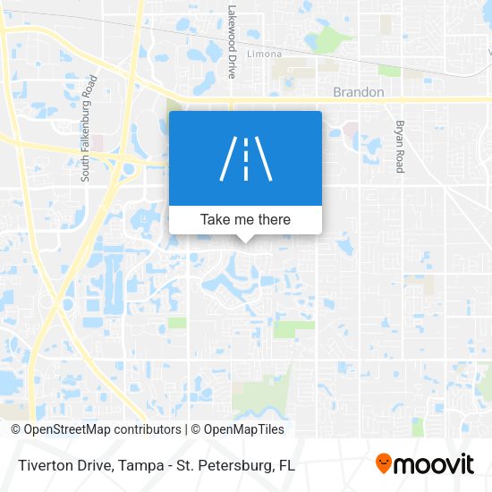 Tiverton Drive map