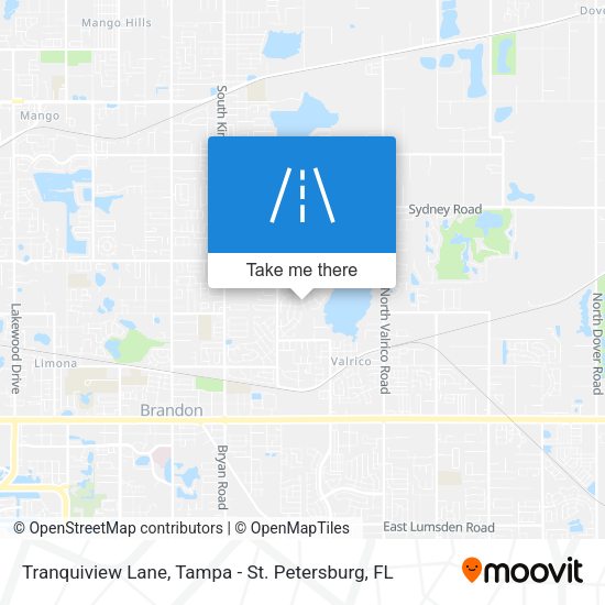 Tranquiview Lane map