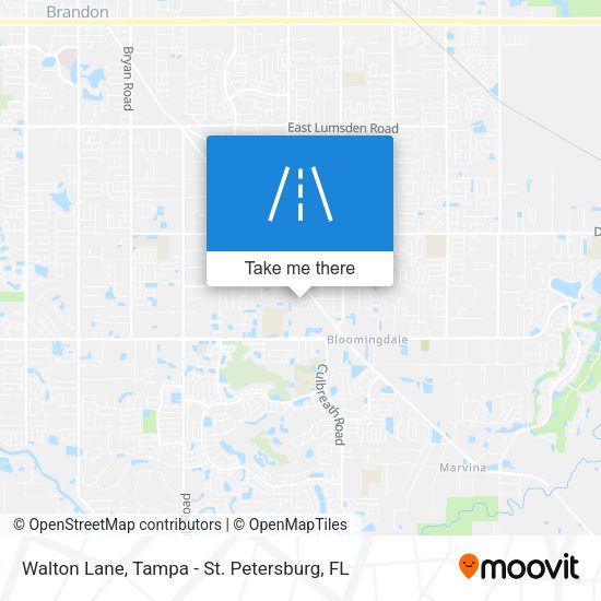 Walton Lane map