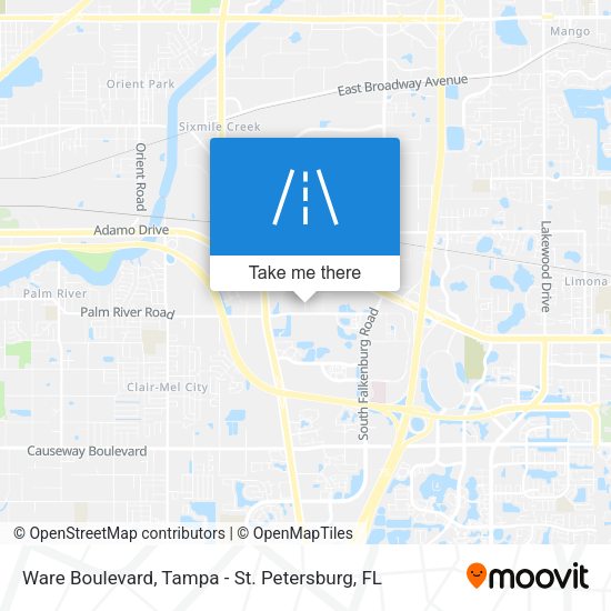 Ware Boulevard map