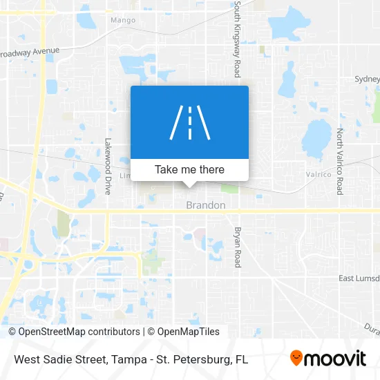 West Sadie Street map