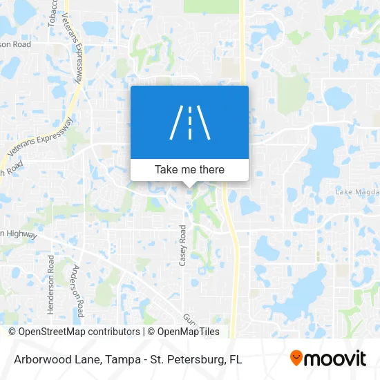 Arborwood Lane map