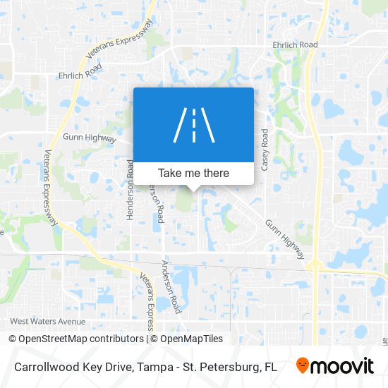 Carrollwood Key Drive map