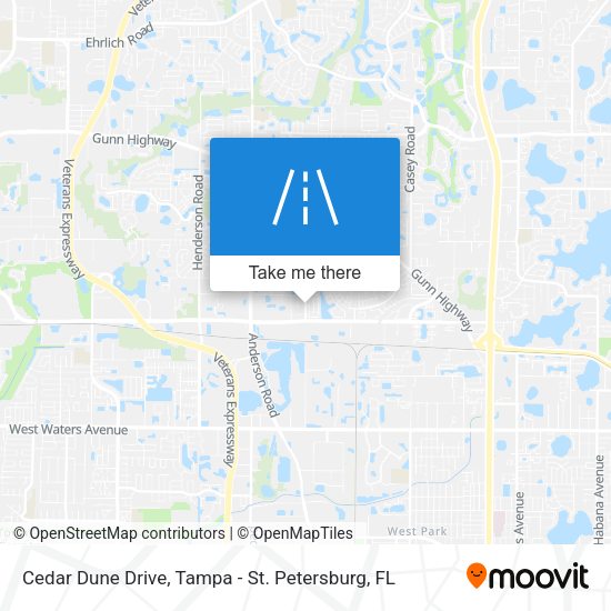 Cedar Dune Drive map
