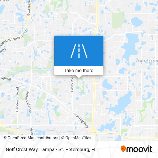 Golf Crest Way map
