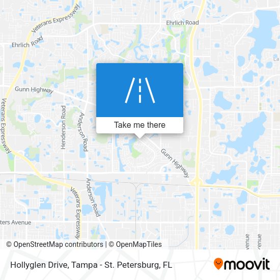 Hollyglen Drive map