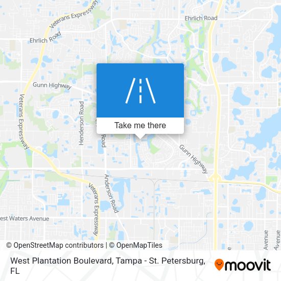 West Plantation Boulevard map