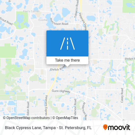 Black Cypress Lane map