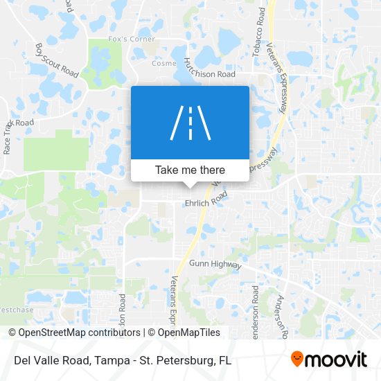 Del Valle Road map