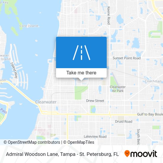 Admiral Woodson Lane map