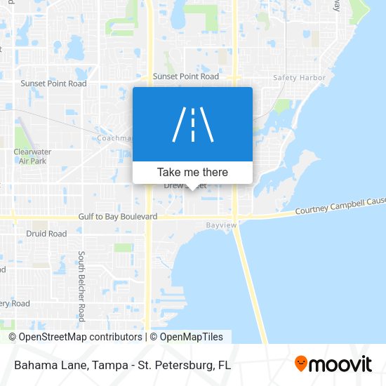 Bahama Lane map