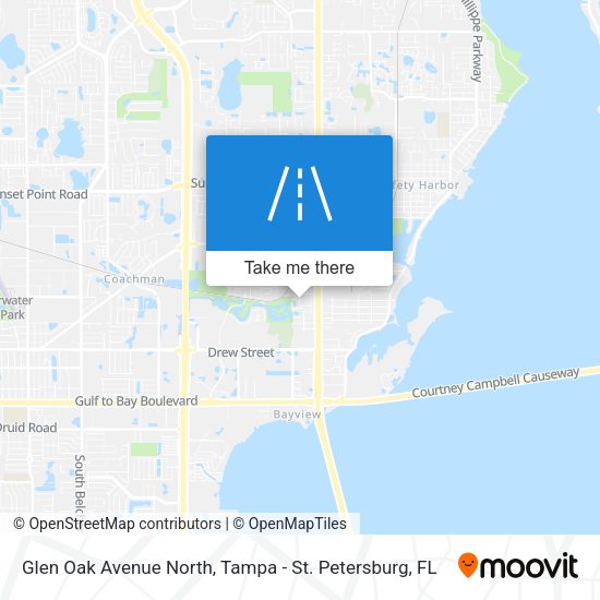 Glen Oak Avenue North map