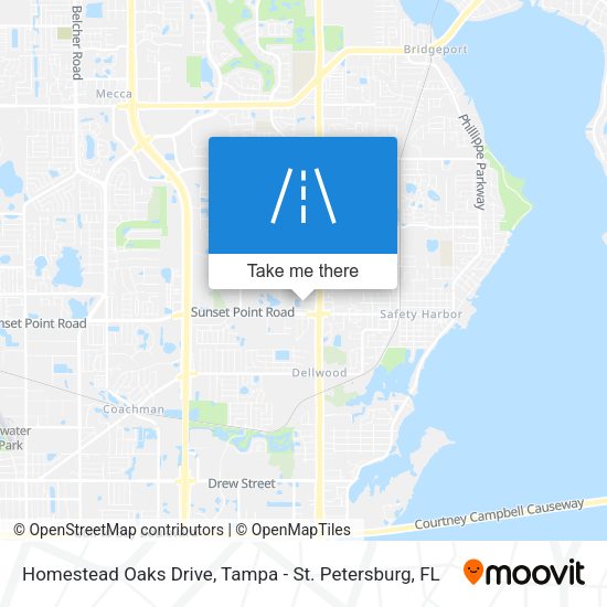 Homestead Oaks Drive map