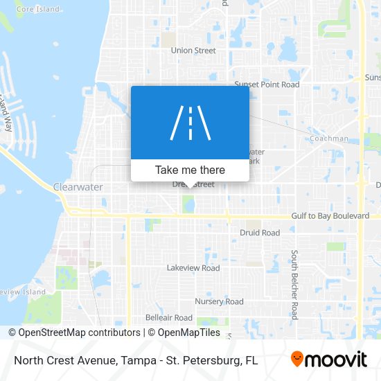 North Crest Avenue map