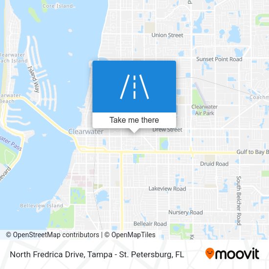 North Fredrica Drive map