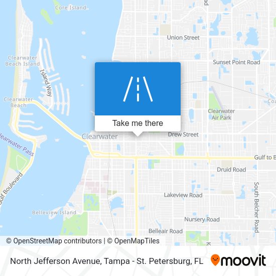 North Jefferson Avenue map