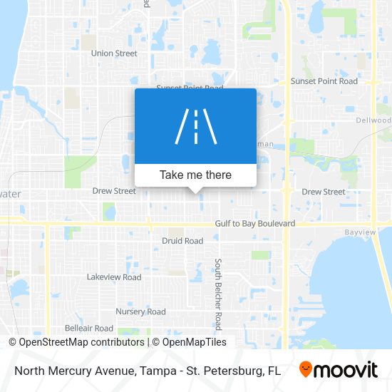 North Mercury Avenue map