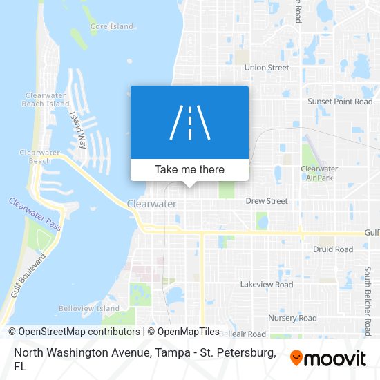 North Washington Avenue map