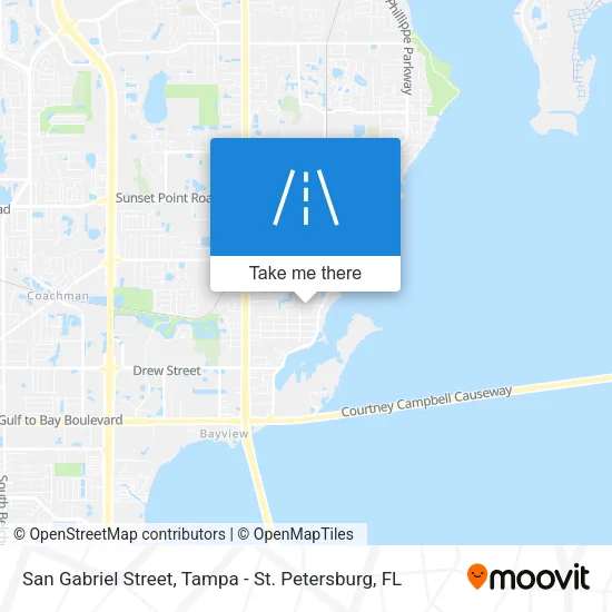 Mapa de San Gabriel Street