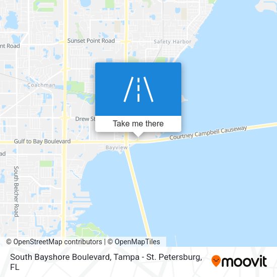 South Bayshore Boulevard map