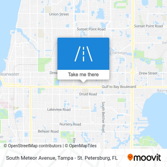South Meteor Avenue map