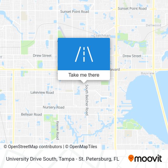 University Drive South map