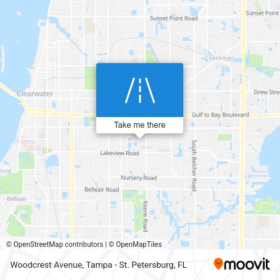 Mapa de Woodcrest Avenue