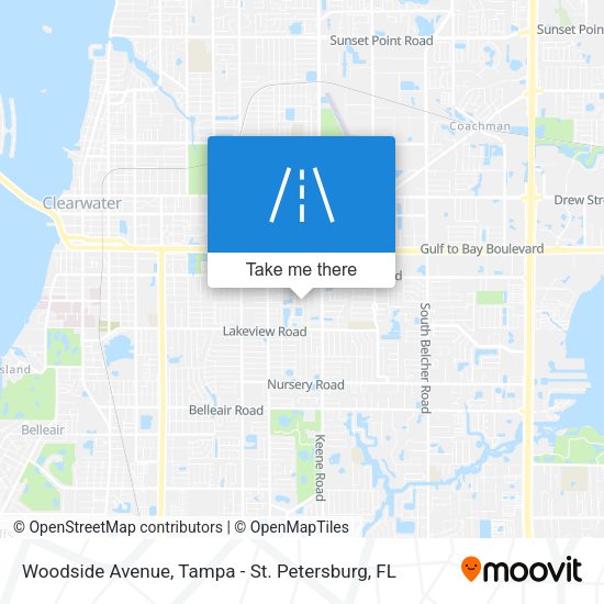 Woodside Avenue map