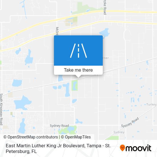 East Martin Luther King Jr Boulevard map