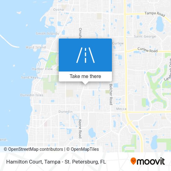 Mapa de Hamilton Court
