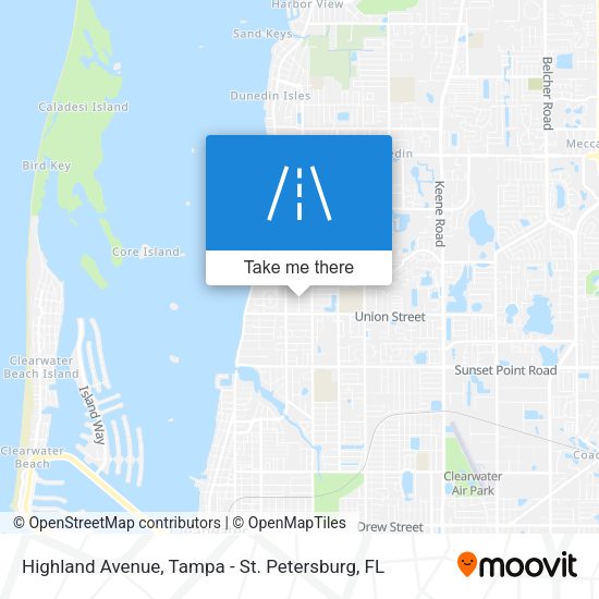 Highland Avenue map