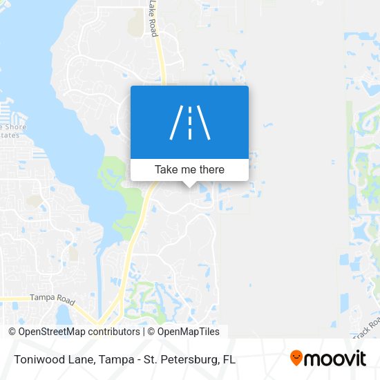 Toniwood Lane map
