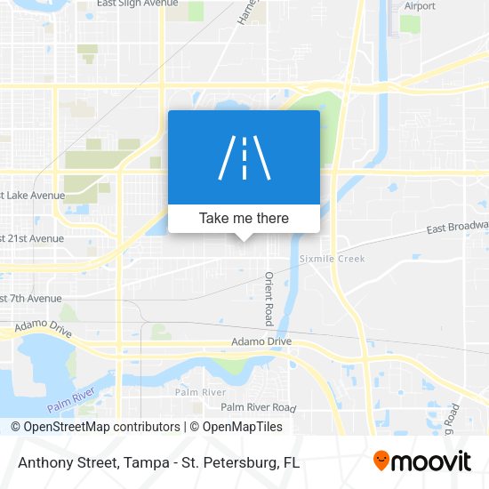 Anthony Street map